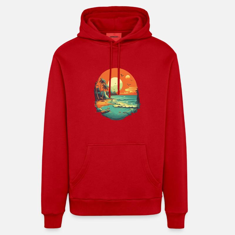 Spiaggia Felpa con cappuccio ecologica casual Made in UE