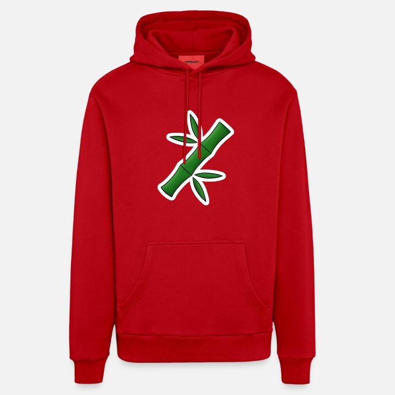 Bambou ! - Sweat à capuche bio décontracté fabriqué en UE - rouge