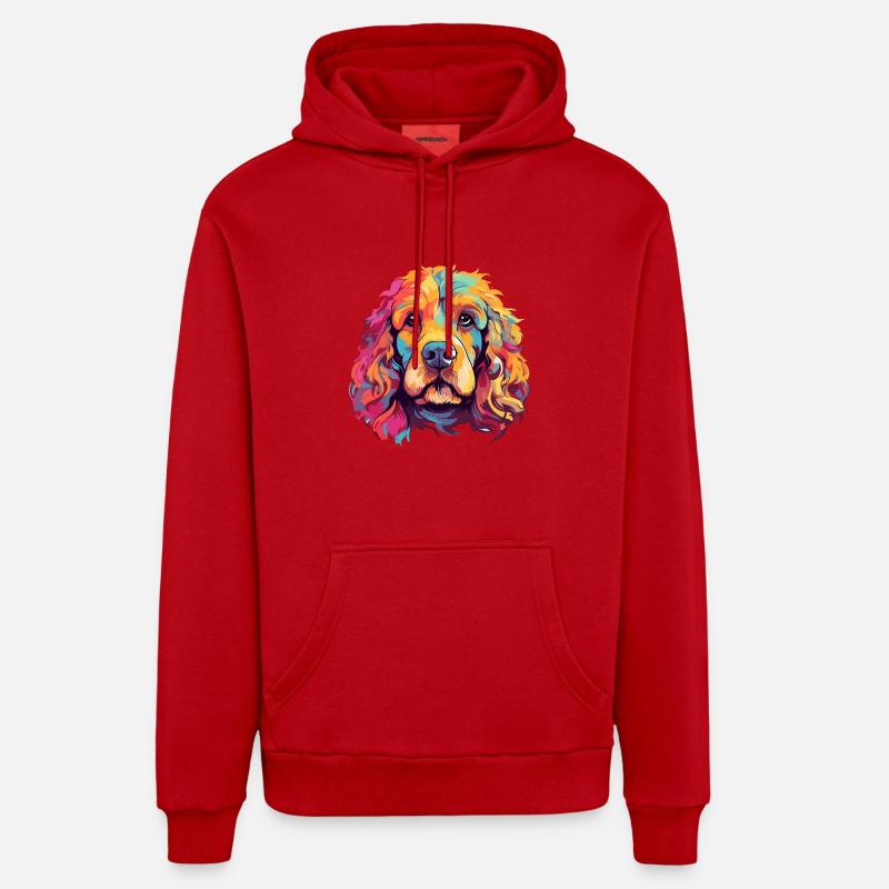 Cockapoo chien race aquarelle dessin animé couleur kawaii Sweat à capuche bio décontracté fabriqué en UE