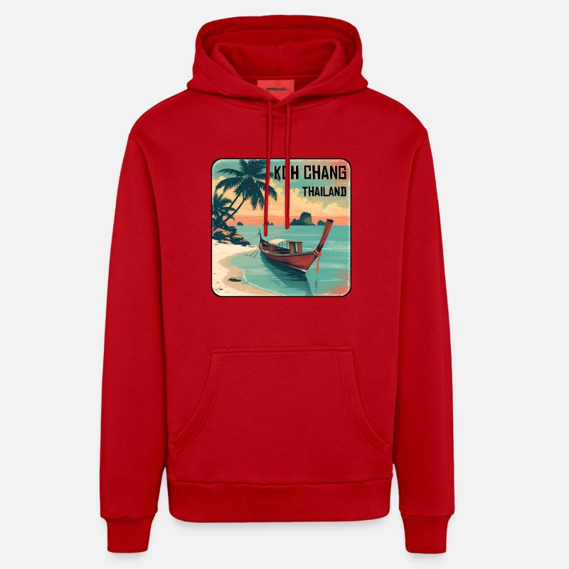 Koh Chang - Organic Relaxed Hoodie Made in EU - red