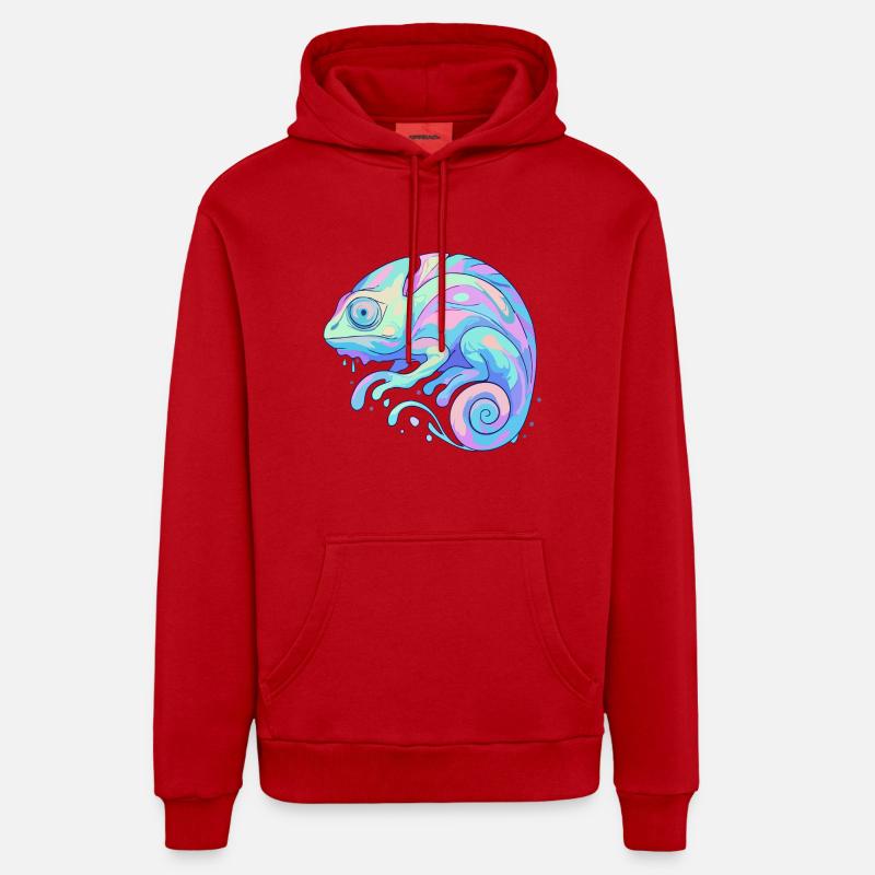 Caméléon pastel Sweat à capuche bio décontracté fabriqué en UE