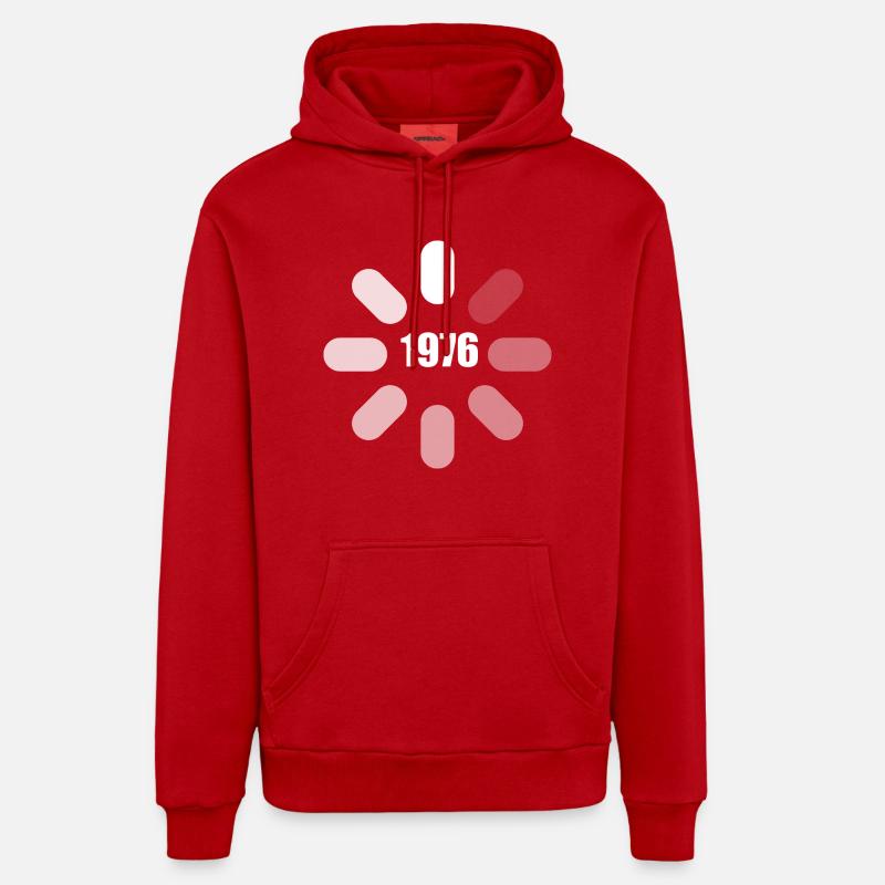 Anniversaire 1976 Idées d’anniversaire 1976  - Sweat à capuche bio décontracté fabriqué en UE - rouge