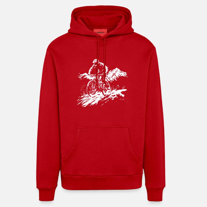 VTT - Sweat à capuche bio décontracté fabriqué en UE - rouge