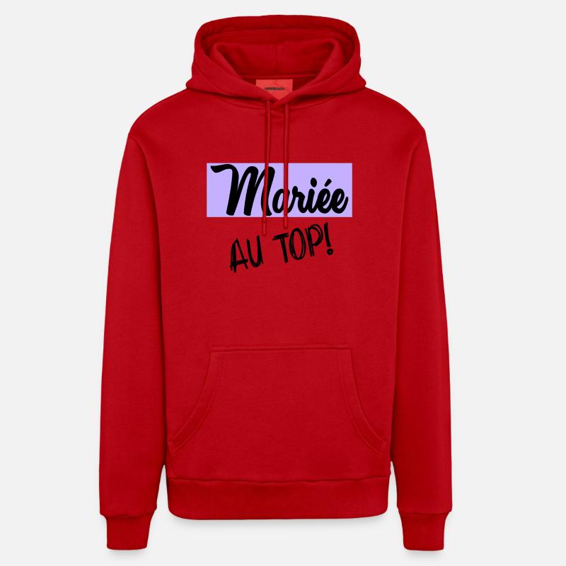 FUTURE MARIEE. EVJF. MARIEE - Sweat à capuche bio décontracté fabriqué en UE - rouge