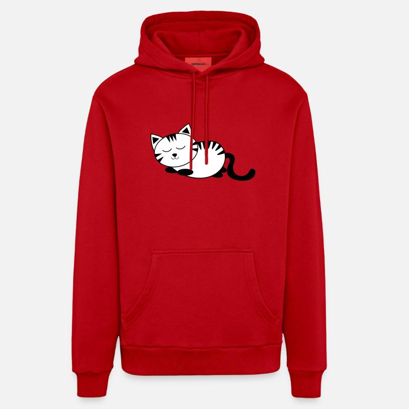 chat noir chat chaton doux cadeau de Noël Sweat à capuche bio décontracté fabriqué en UE