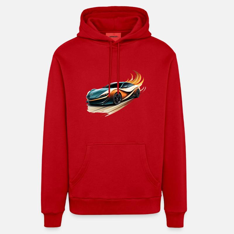 Speedwave GT - Sweat à capuche bio décontracté fabriqué en UE - rouge