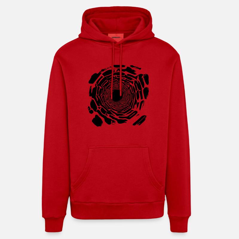 Trou noir Sweat à capuche bio décontracté fabriqué en UE