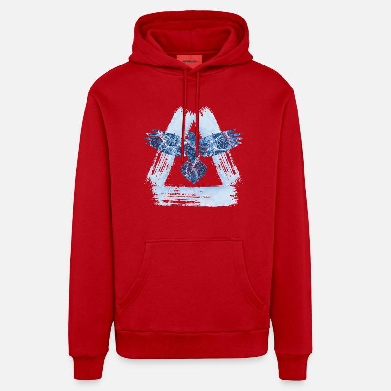 aigle e 206 - Sweat à capuche bio décontracté fabriqué en UE - rouge