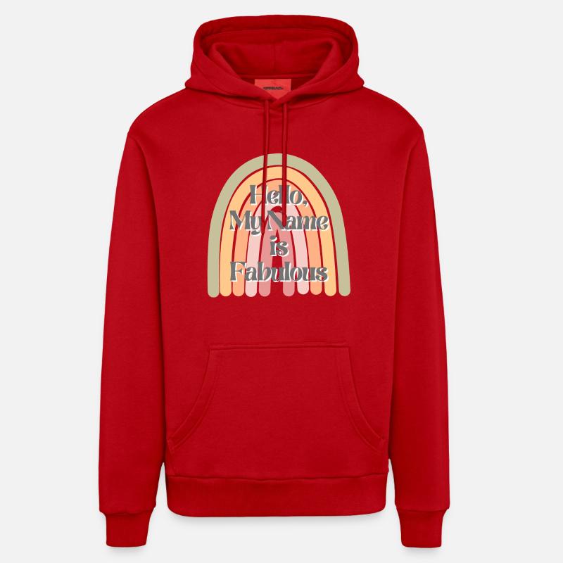Mon nom est fabuleux - Sweat à capuche bio décontracté fabriqué en UE - rouge
