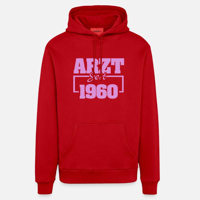ORL 1960 - Sweat à capuche bio décontracté fabriqué en UE - rouge