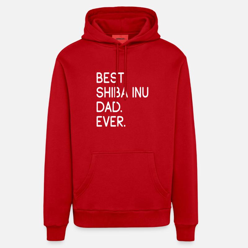 Shiba Inu - Sweat à capuche bio décontracté fabriqué en UE - rouge