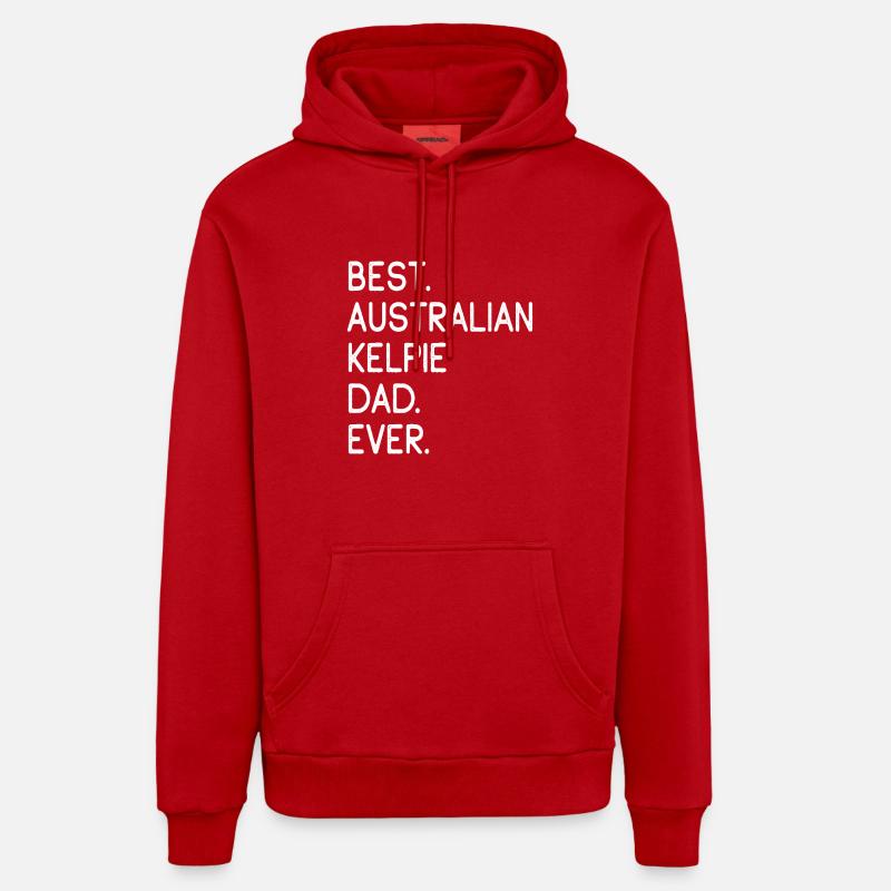 Kelpie australien Australischer Kelpie - Sweat à capuche bio décontracté fabriqué en UE - rouge