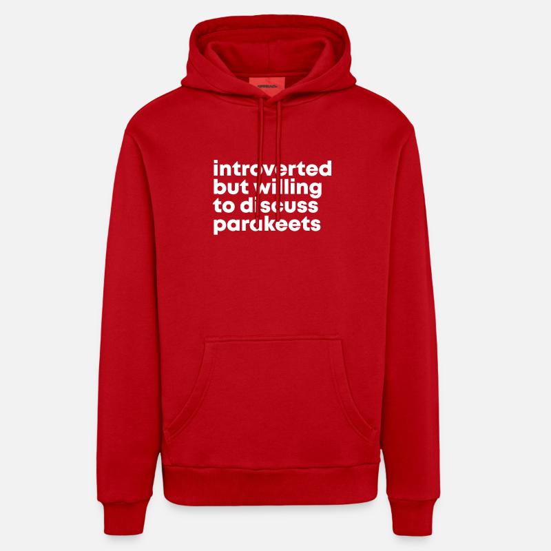 perruche - Sweat à capuche bio décontracté fabriqué en UE - rouge