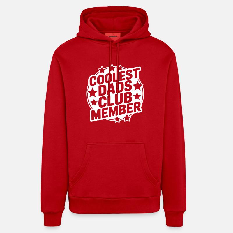 Super Papa Club - Sweat à capuche bio décontracté fabriqué en UE - rouge