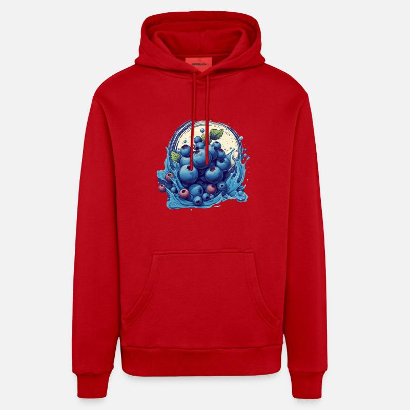 Myrtille - Sweat à capuche bio décontracté fabriqué en UE - rouge