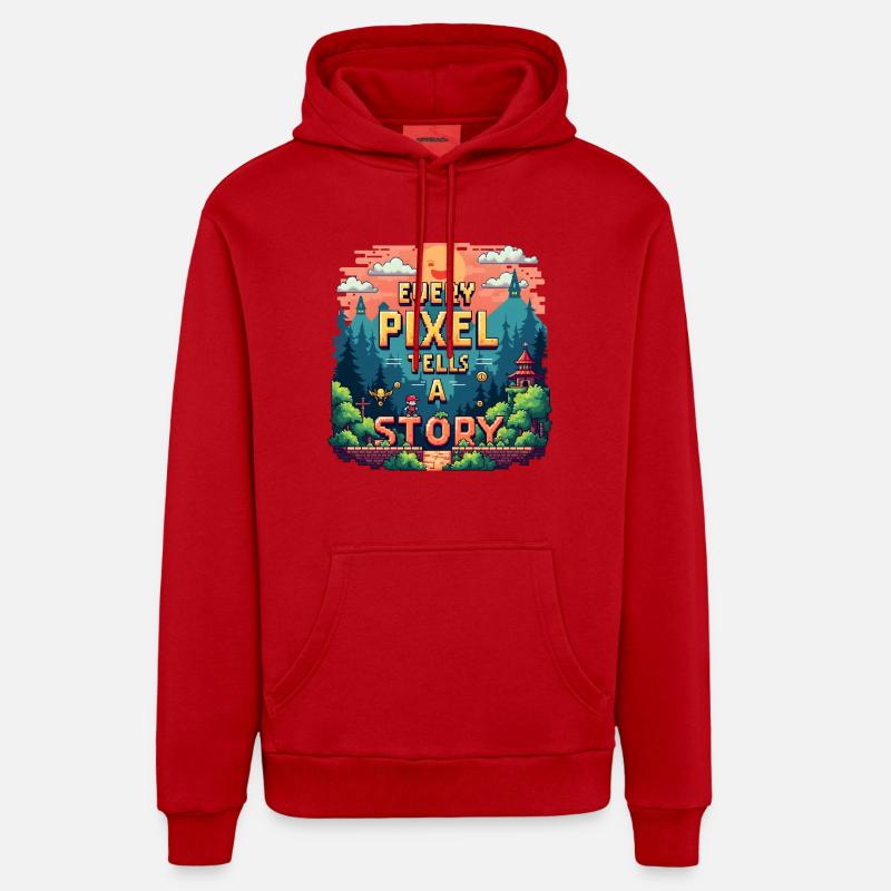 Chaque pixel raconte une histoire - Retro Gaming Sweat à capuche bio décontracté fabriqué en UE