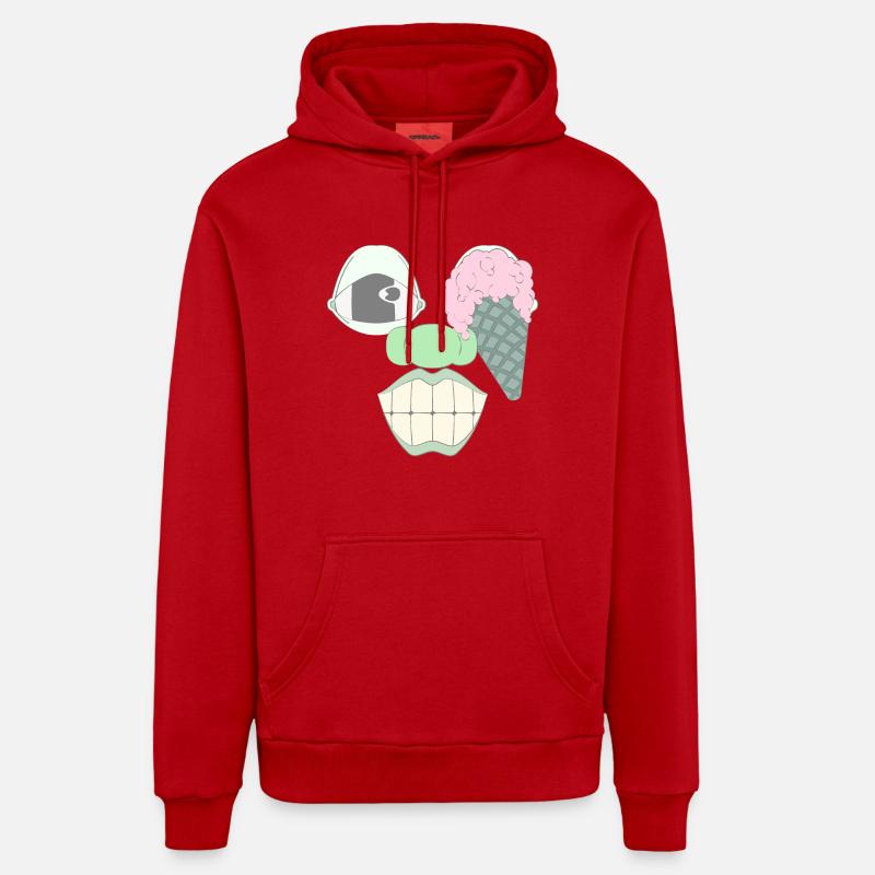 UN CLASSIQUE - Sweat à capuche bio décontracté fabriqué en UE - rouge