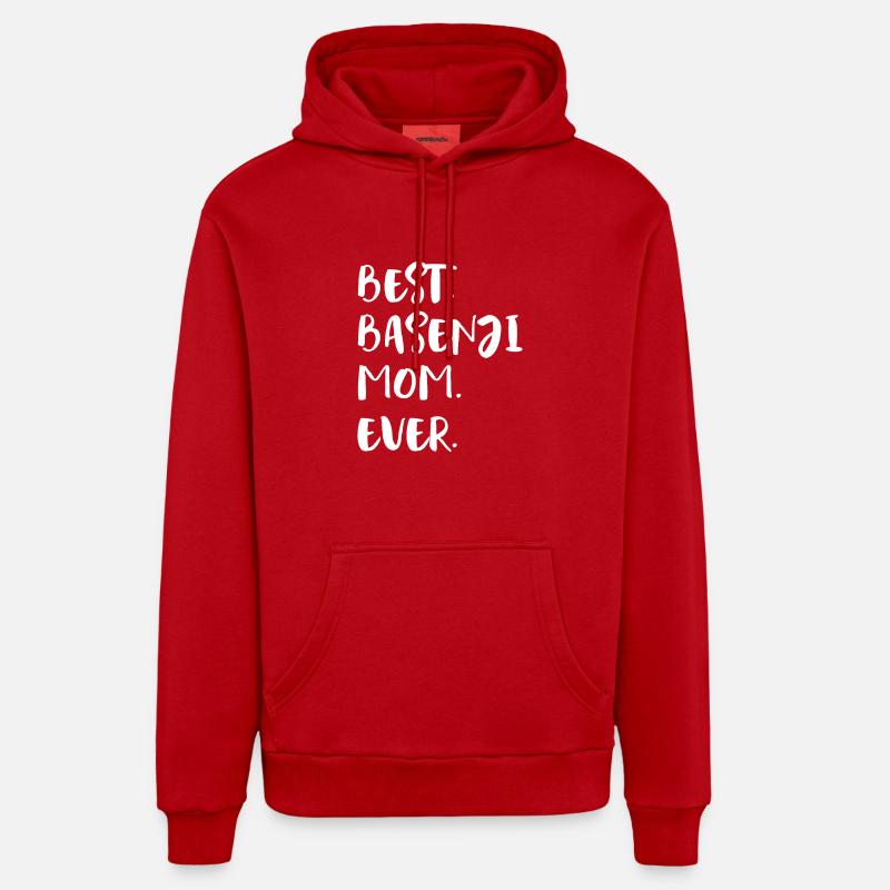 Basenji - Sweat à capuche bio décontracté fabriqué en UE - rouge