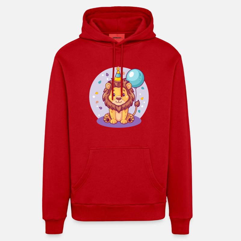 Leo Anniversaire Bébé - Sweat à capuche bio décontracté fabriqué en UE - rouge