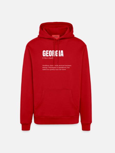 Georgia Charme Geschäftsdynamik - Organic Relaxed Hoodie Made in EU - Rot