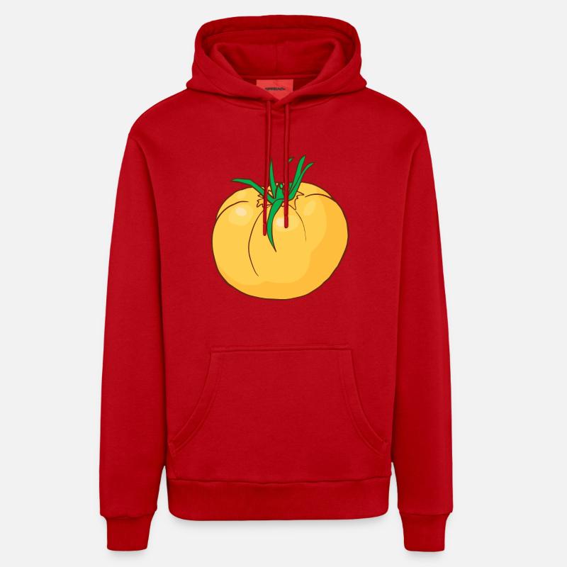 Tomates jaunes Paradeiser - Sweat à capuche bio décontracté fabriqué en UE - rouge
