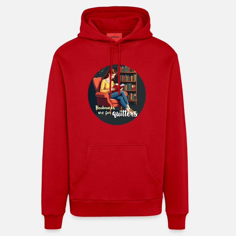 Leseratte Bücherwurm an einem Bücherregal Organic Relaxed Hoodie Made in EU