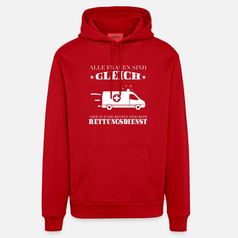 Rescue Service-shirt Meilleur - Sweat à capuche bio décontracté fabriqué en UE - rouge