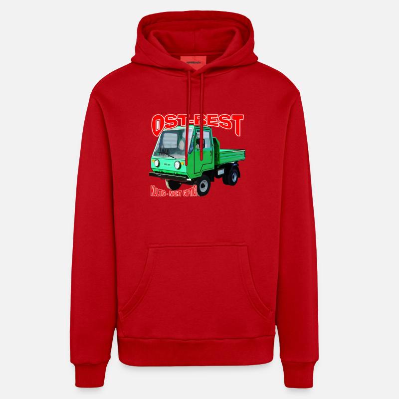 Multicar M25 bunt - Organic Relaxed Hoodie Made in EU - Rot