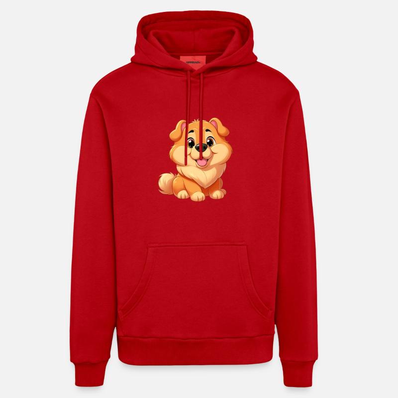 chowchow - Sweat à capuche bio décontracté fabriqué en UE - rouge