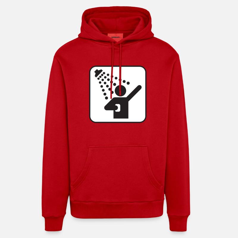 Duschen - Organic Relaxed Hoodie Made in EU - Rot