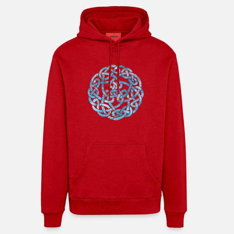 celtic knot 5 e 78 - Organic Relaxed Hoodie Made in EU - red