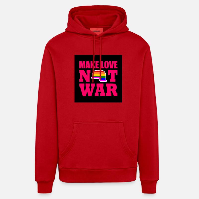 Make love not war Organic Relaxed Hoodie Made in EU