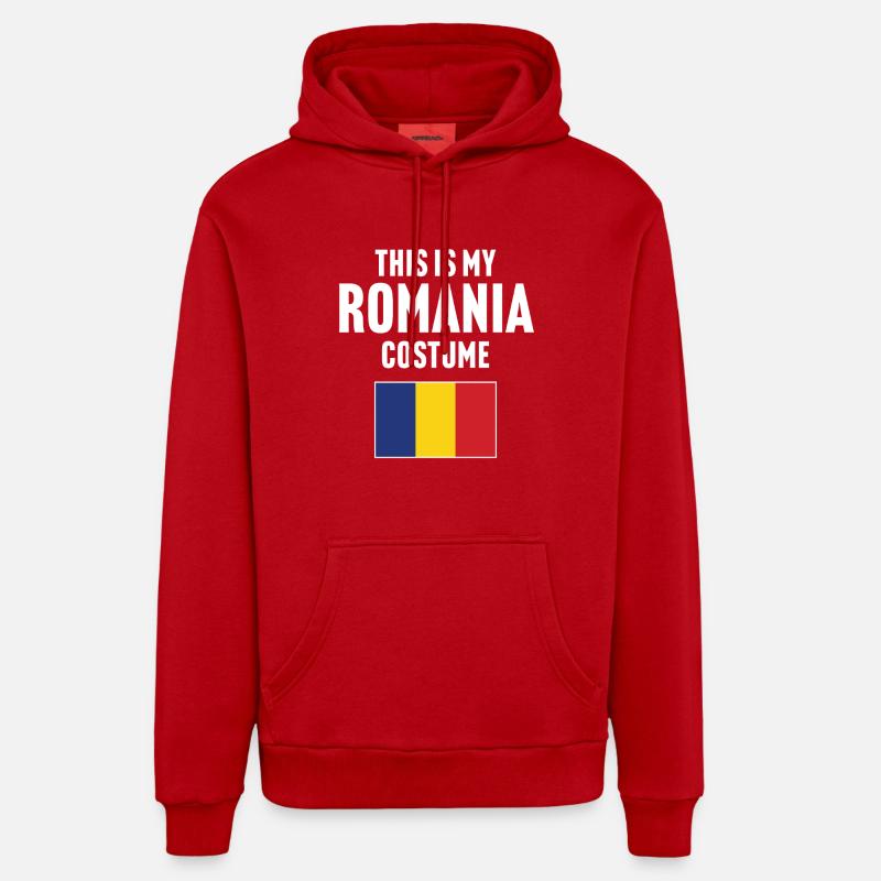 C’est mon costume de Roumanie - Sweat à capuche bio décontracté fabriqué en UE - rouge