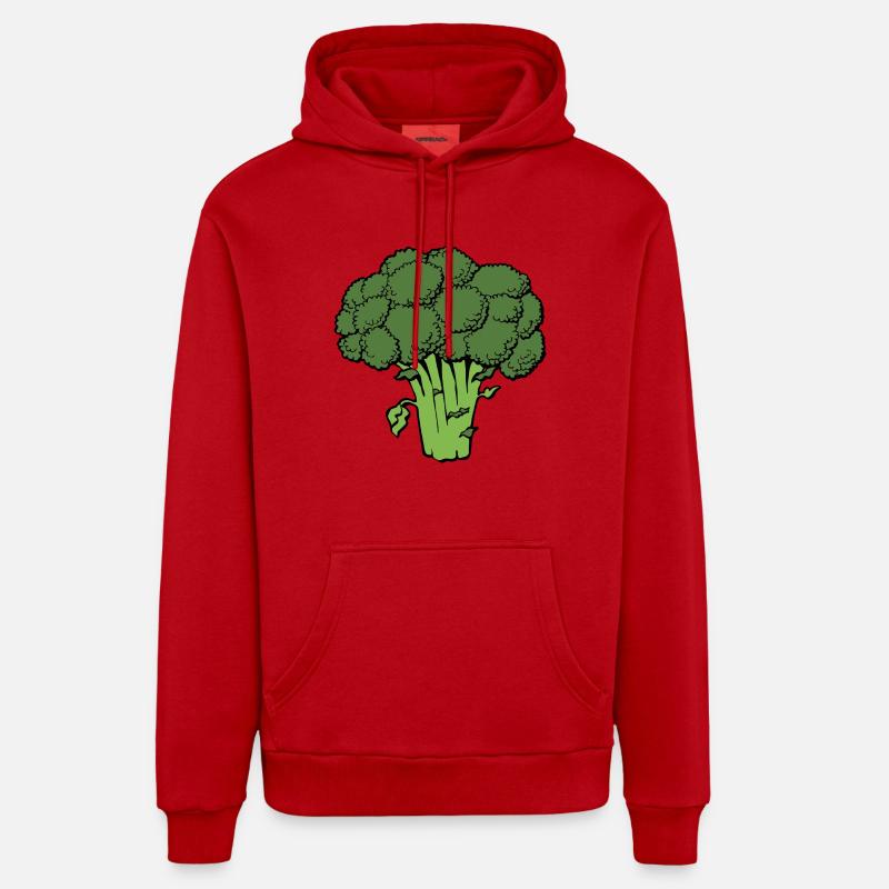 broccoli brocoli veggie gemuese vegetables1 - Sweat à capuche bio décontracté fabriqué en UE - rouge