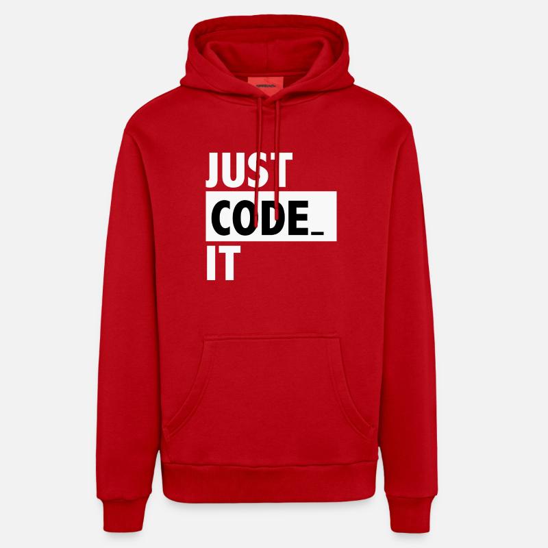codieren es nur - Organic Relaxed Hoodie Made in EU - Rot