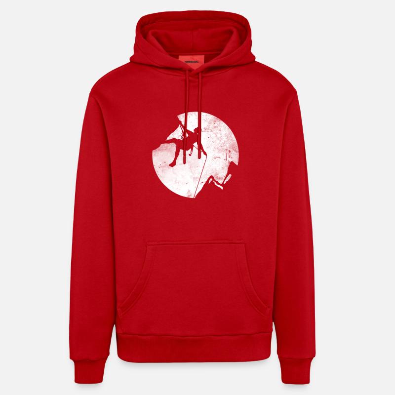 Geschenk Kletterer Boulderer klettern bouldern - Organic Relaxed Hoodie Made in EU - Rot