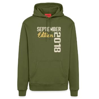 September 2018 - 6th Anniversary September 2018 - Organic Relaxed Hoodie Made in EU - MOSS GREEN - Front