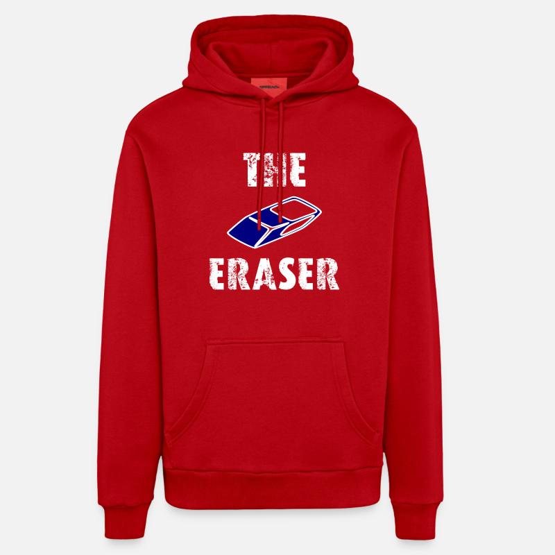 The Eraser - Sweat à capuche bio décontracté fabriqué en UE - rouge
