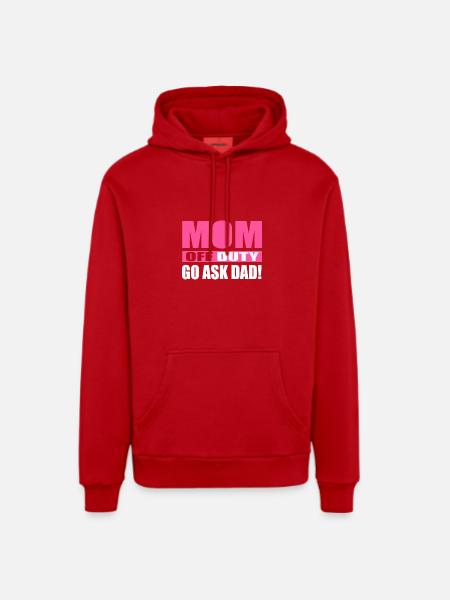 Mom has break ask your dad - Organic Relaxed Hoodie Made in EU - red