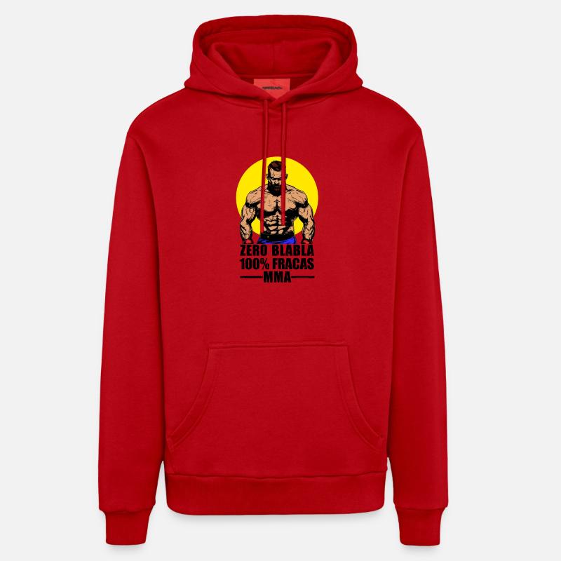 ZÉRO BLABLA, 100% FRACAS, MMA ! - Sweat à capuche bio décontracté fabriqué en UE - rouge