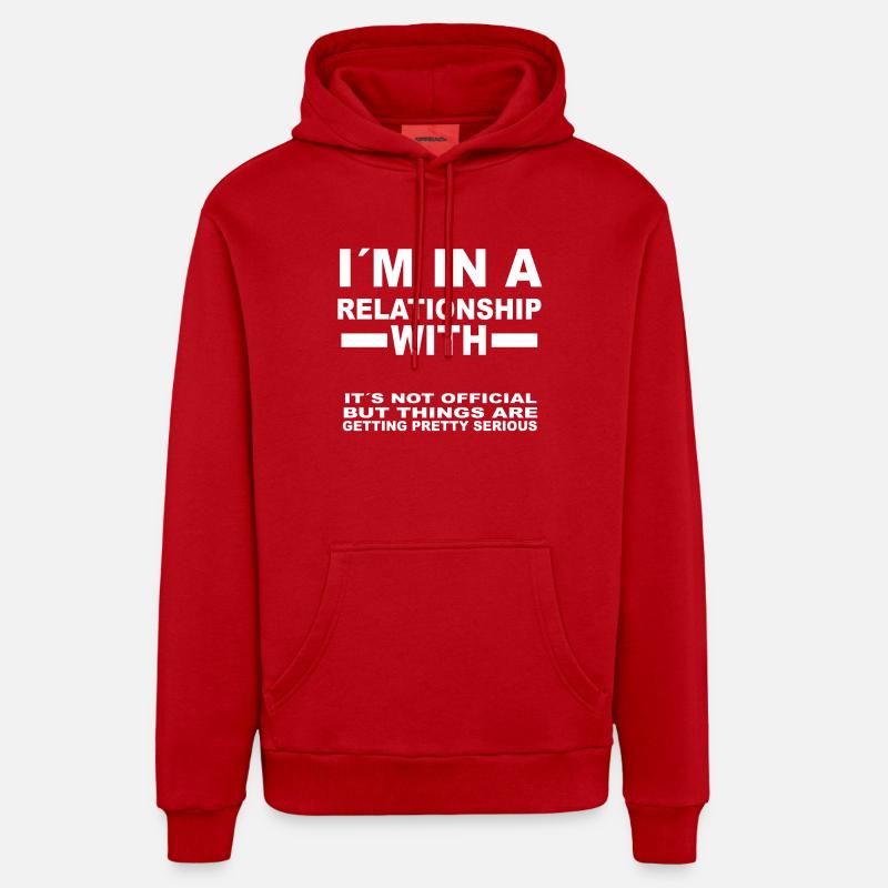 CUSTOM relation d'anniversaire MER. - Sweat à capuche bio décontracté fabriqué en UE - rouge