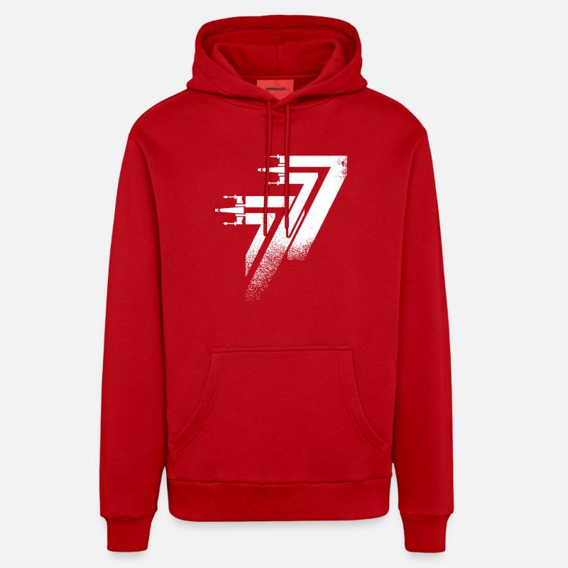 1977 Anniversaire - Sweat à capuche bio décontracté fabriqué en UE - rouge