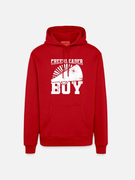 Cheerleader Boy - Organic Relaxed Hoodie Made in EU - red