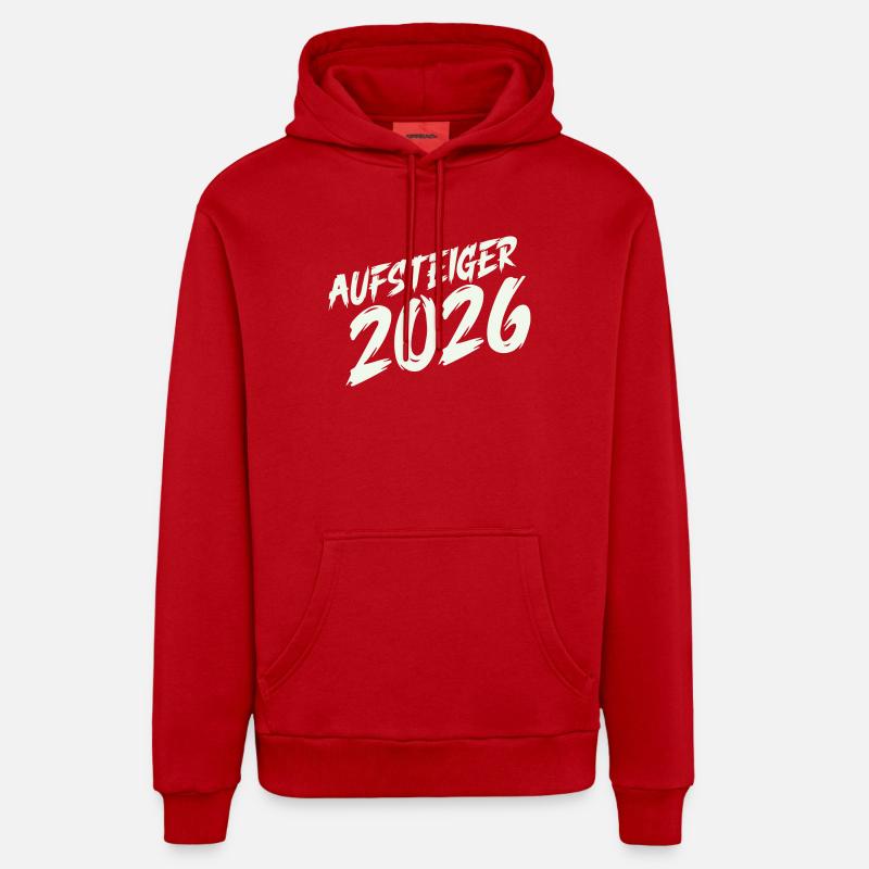 Rising Star 2026 Design - Sweat à capuche bio décontracté fabriqué en UE - rouge
