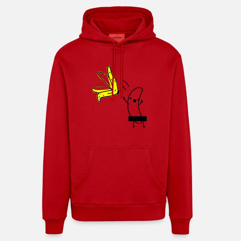 Striptease Banane - Organic Relaxed Hoodie Made in EU - Rot