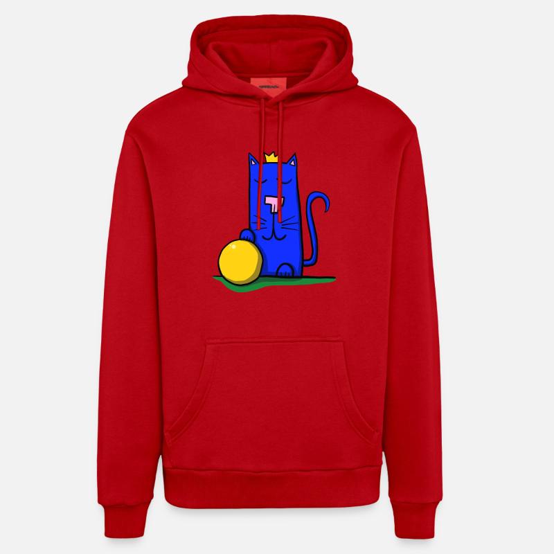 Katze mit Krone Organic Relaxed Hoodie Made in EU