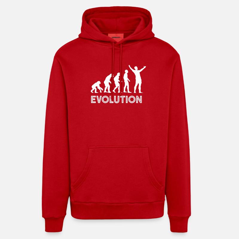 Jude Evolution  - Sweat à capuche bio décontracté fabriqué en UE - rouge