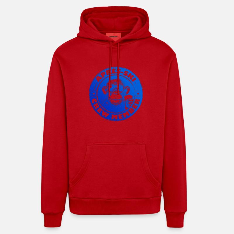 Monkey après-ski Team Dicton - Sweat à capuche bio décontracté fabriqué en UE - rouge