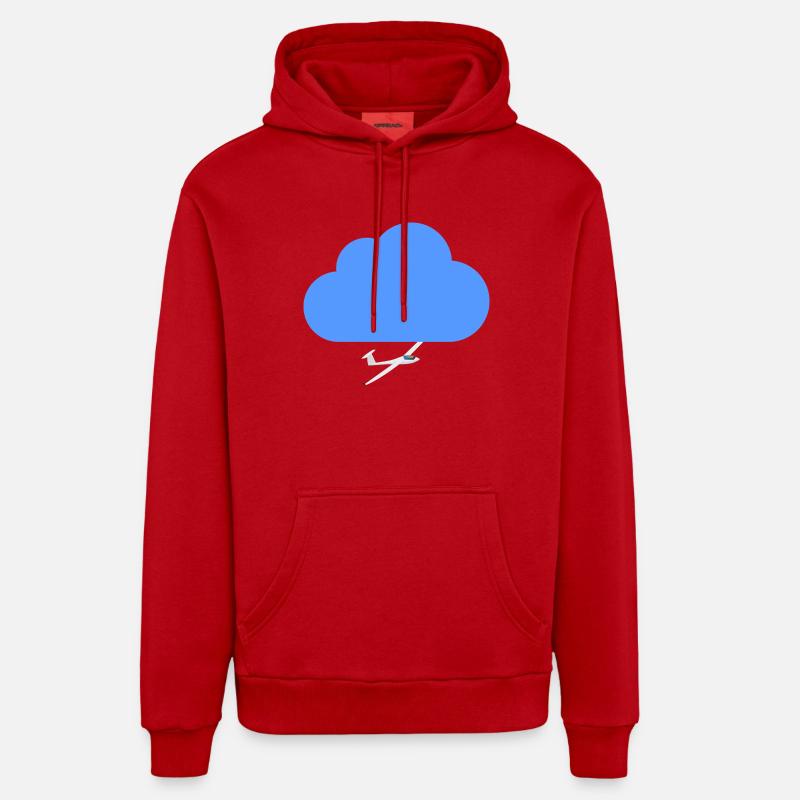 Vol à voile - Sweat à capuche bio décontracté fabriqué en UE - rouge