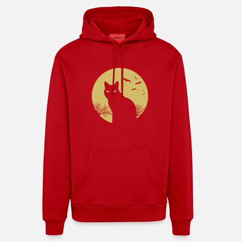 halloween Katze Mond Organic Relaxed Hoodie Made in EU